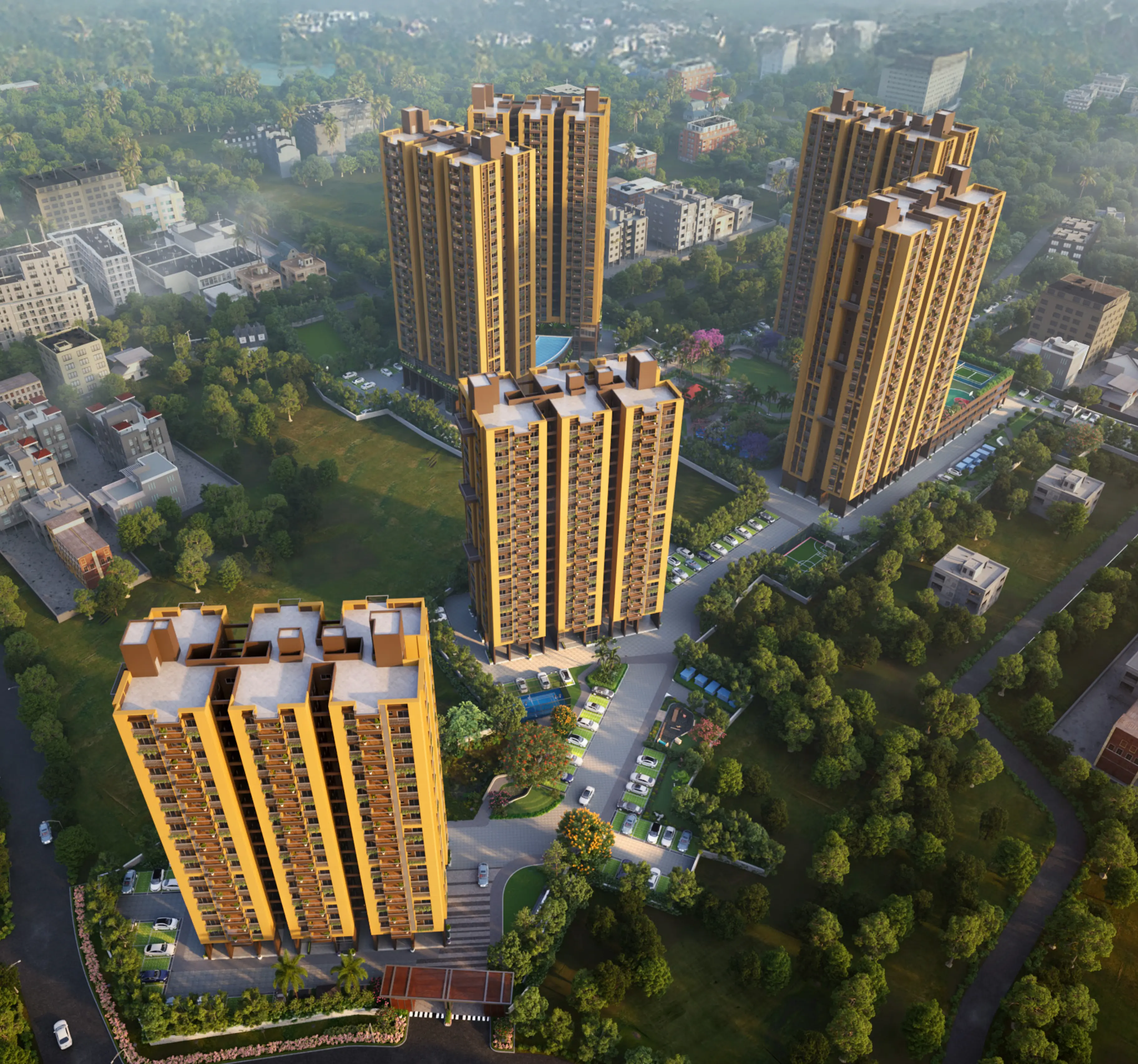 Srijan Orizon luxury 3 BHK residential towers on Southern EM Bypass, Kolkata